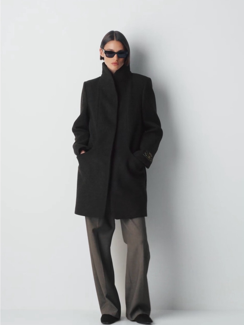Aritzia Black Cocoon Coat